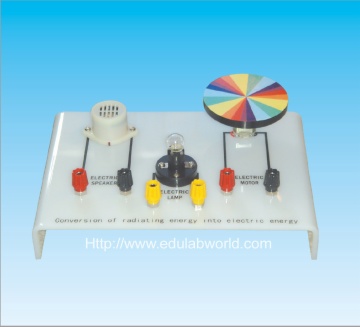 Demonstrator for transform from radiant energy to electrical energy